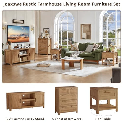 Farmhouse 55" Tv Stand Up for 65 in TV,Tv Consoles for Living Room, view 4