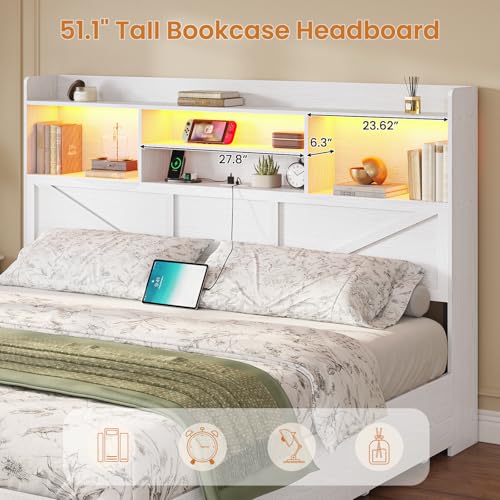 King Bed Frame with 6 Storage Drawers, view 5