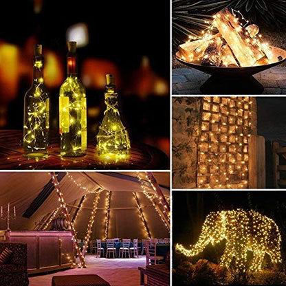 Solar String Lights Outdoor - 2 Pack Total 66ft 200LED Solar Fairy Lights Waterproof 8 Modes Twinkle Lights for Outdoor, Patio, Garden, Yard, Party, Wedding, Tree Decoration (Warm White)