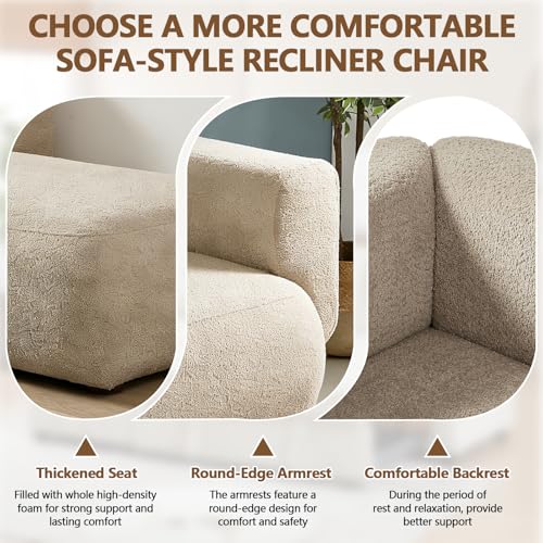 Minimalist Pebble Chaise Lounge Chair for Bedroom with Wood Frame, view 6