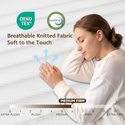 Full Size Mattress, 12 Inch Hybrid Full Mattress in a Box, view 3