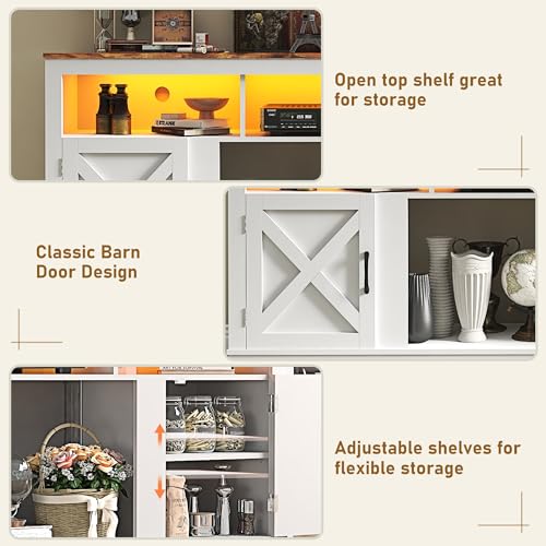 Farmhouse TV Stand for 70/75/80 Inch TV, view 6