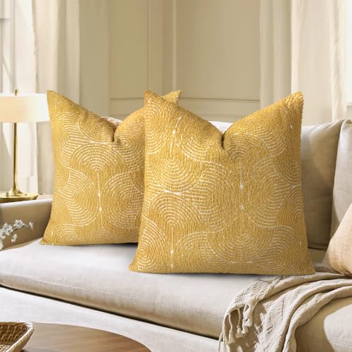 Boho Decorative Textured Throw Pillow Covers 20x20, view 3