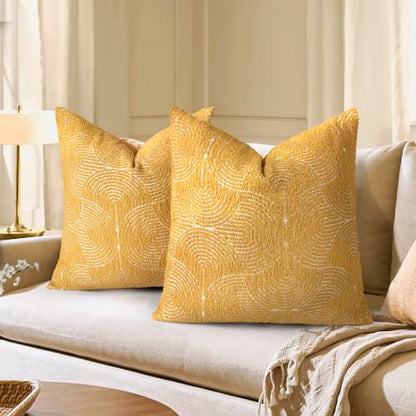 Boho Decorative Textured Throw Pillow Covers 20x20, view 3