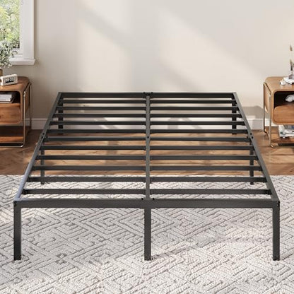Black Full Size Bed Frame with Storage, view 2