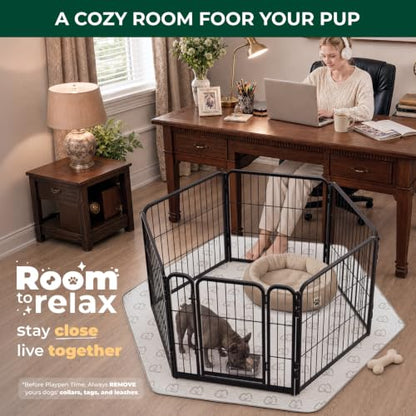 Homeplus Indoor Dog Playpen, 24" H, 6 Panels, for Puppies & Small Dogs, view 3
