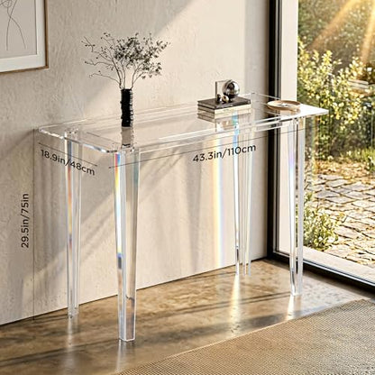 Acrylic Desk, Clear Acrylic Table, Modern Home Office Study Table, view 4