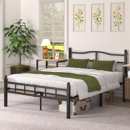 14 Inch Full Bed Frame with Headboard and Footboard, view 2