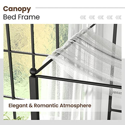Full Size Metal Canopy Bed Frame, view 6