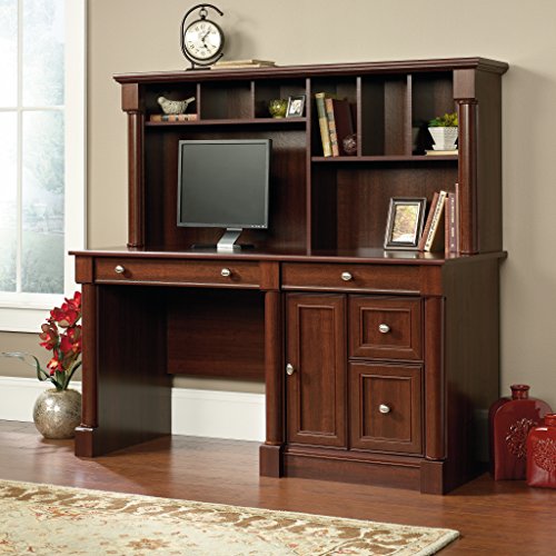 Palladia Computer Desk with Hutch, Large Storage and File Drawer, view 3