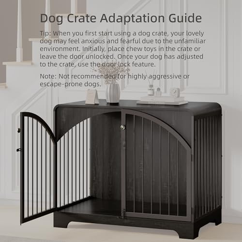 31.5" Farmhouse Dog Crate Furniture for Small Dogs, view 7