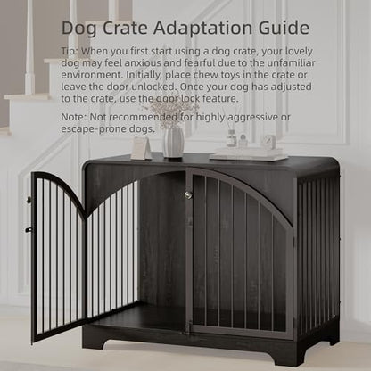 31.5" Farmhouse Dog Crate Furniture for Small Dogs, view 7