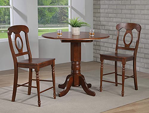 Andrews Pub Table Set, Warm distressed chestnut