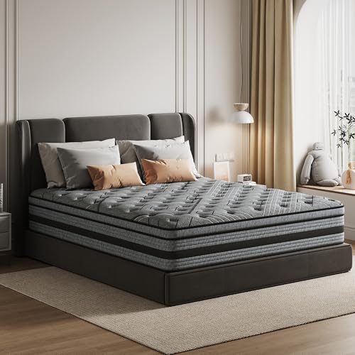 Twin Mattress,14 Inch Twin Size Mattress in a Box,Hybrid Memory Foam, view 2
