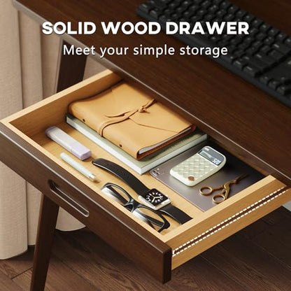 IOTXY Small Writing Desk with Hutch - 39.4" Work Computer Study Table, view 5