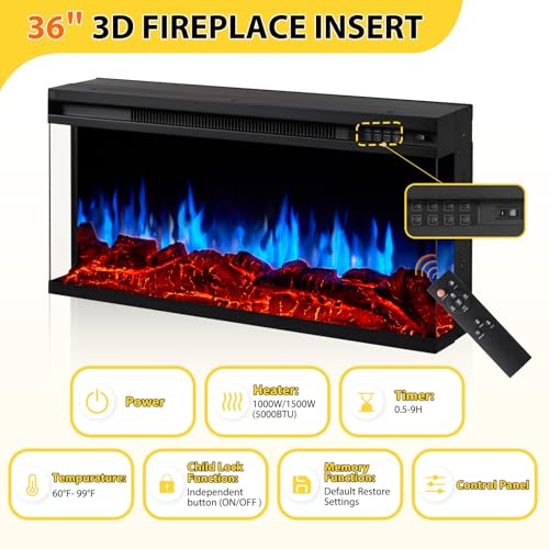 70 Inch Fireplace TV Stand for TVs up to 80", view 6