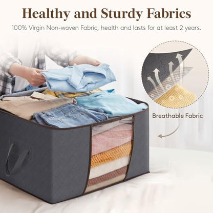 6 Pack Clothes Storage Bins with Lids, view 4