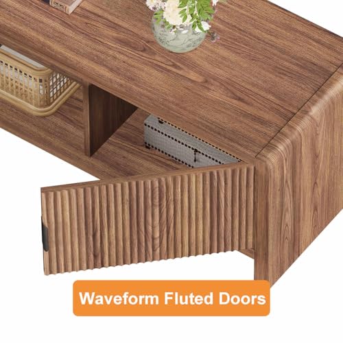 TV Stand for 75/65/55 Inch TVs, Farmhouse Entertainment Center with Storage, view 5