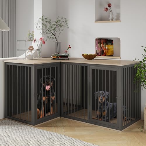 Dog Crate Furniture for 2 Dogs, view 2