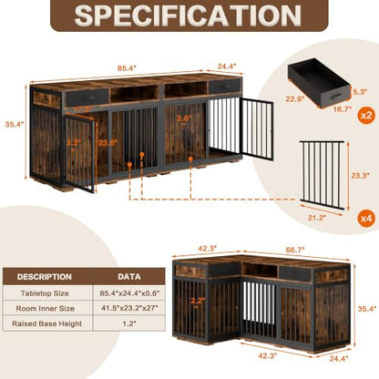 Corner Dog Crate Furniture, view 3
