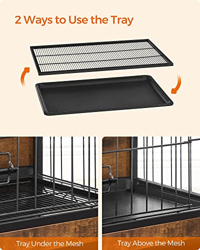 32.5" Dog Crate Furniture, Indoor Dog Kennel Side End Table, view 7