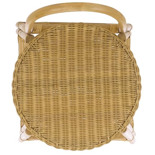 SAFAVIEH Furniture - Yulia 28-Inch Bar Stool - Natural Rattan - Woven Seat with Solid Frame - Ideal for Kitchen, Dining Room, Bar Seating (BST9908A)