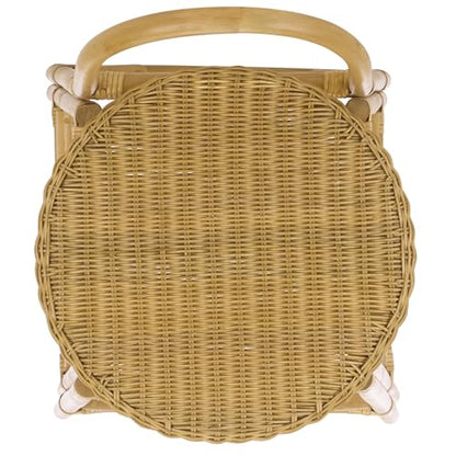 SAFAVIEH Furniture - Yulia 28-Inch Bar Stool - Natural Rattan - Woven Seat with Solid Frame - Ideal for Kitchen, Dining Room, Bar Seating (BST9908A)