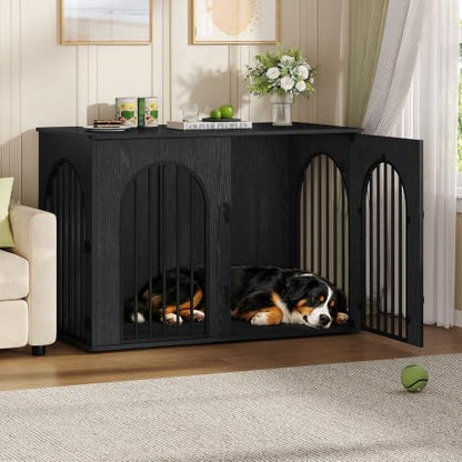 46.5'' Dog Crate Furniture,Dog Kennel Indoor for Medium/Large Dogs, view 2