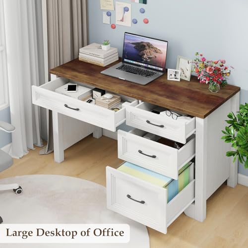Farmhouse Home Office Desk with Drawers, view 5