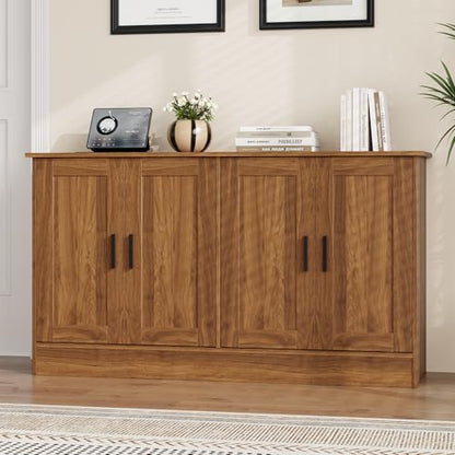 53" Rustic Brown Buffet Cabinet with Storage, view 5