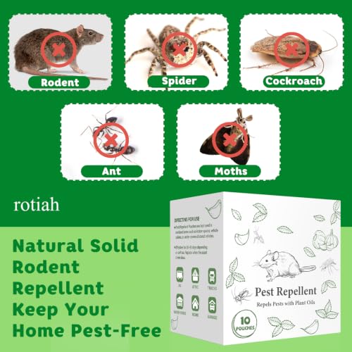 Pest Rodent Repellent Pouches, Peppermint Oil for Mouse, Roach, Ant, Spider, view 4