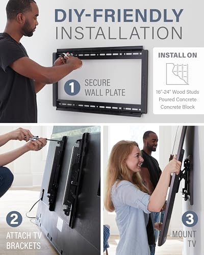 Tilting TV Wall Mount for 46", 90” TVs or 150lbs, view 7