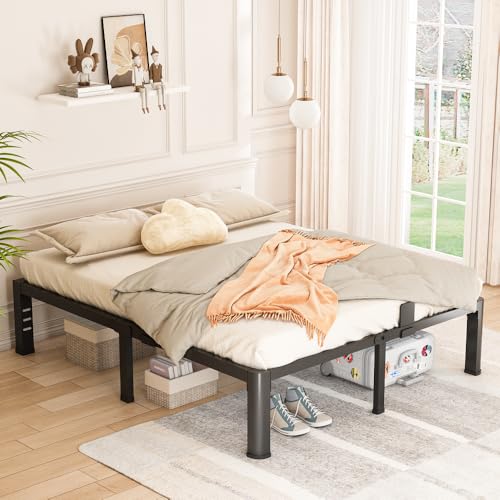 14 inch King Bed Frame Metal Platform with Round Corner Legs, view 3