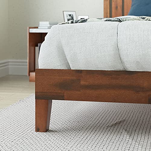 Zinus Vivek Deluxe Wood Platform Bed Frame with Headboard, King, view 5