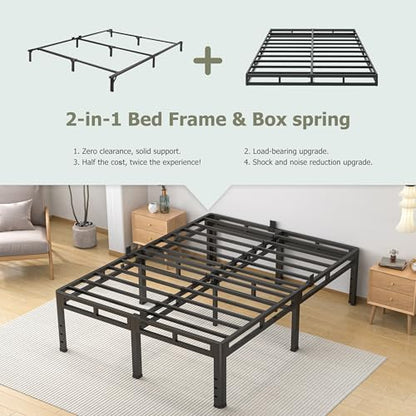 2-in-1 Full Size Metal Platform Bed Frame, 20 Inch Heavy Duty Bed Base, view 5