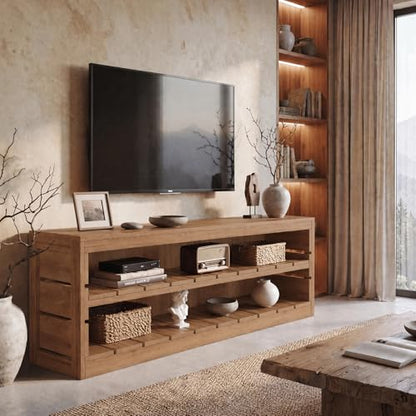 63-Inch Solid Wood TV Stand, view 7
