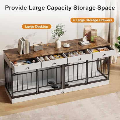 Dog Crate Furniture for 2 Dogs, view 5