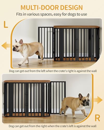 31.5'' M Dog Crate Furniture, Wooden Dog Kennel Indoor Dogs Cage, view 5