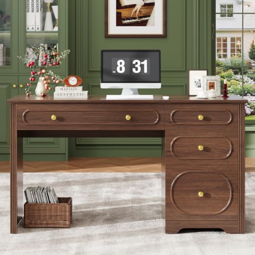 Executive Desk 47" with 3 Storage Drawers & A File Drawer, Walunt, view 8