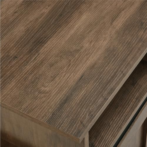 TV Stand Sliding Barn Door Modern & Farmhouse Wood Entertainment Center, view 8