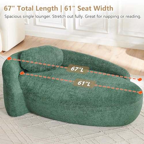 Upholstered Chaise Lounge Indoor for Living Room Bedroom, view 5