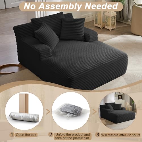 66" Oversized Chaise Lounge Chair Indoor, view 5
