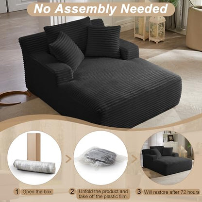66" Oversized Chaise Lounge Chair Indoor, view 5