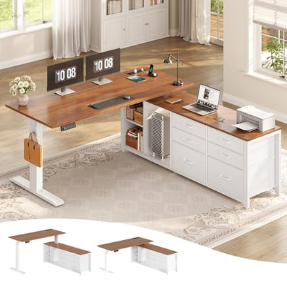 L Shaped Electric Standing Desk, view 2