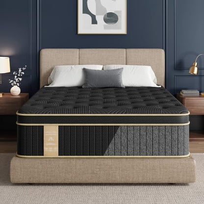 Queen Mattress, 12 Inch Hybrid Mattress Queen Size in a Box, Medium Firm, view 2