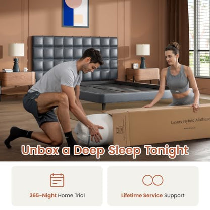 14 inch Medium Firm Queen Mattress Extra Back Support, 365 Nights Trial, view 8