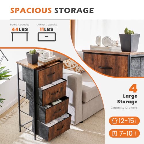 Dresser for Bedroom, 4 Drawer Storage Organizer for Closet, view 5