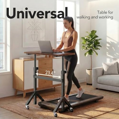 28-46" Small Standing Desk Adjustable Heigh, Mobile Stand Up Desk with Wheels, view 5