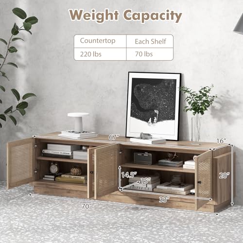 Farmhouse TV Stand for TVs Up to 75-Inch, view 4