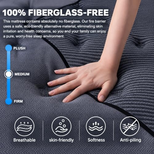 10 Inch Full Mattress in a Box, Memory Foam & Hybrid Pocket Coil, view 4
